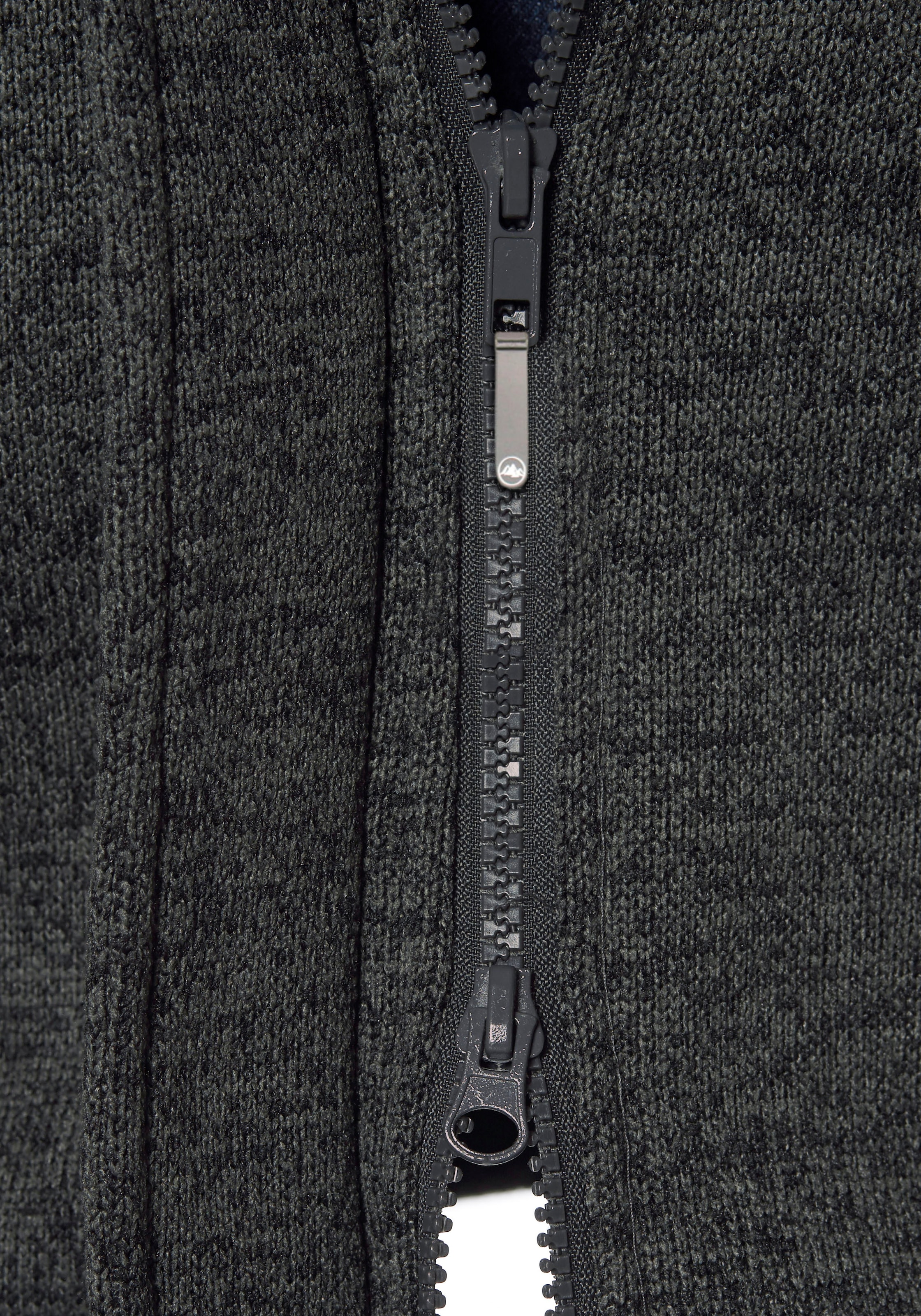 Polarino Strickfleecejacke, mit Kapuze, für den Übergang, aus Strickfleece, atmungsaktiv